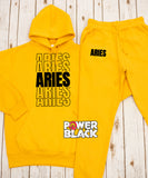 Stacked Aries Zodiac Hoodie Jogger Set