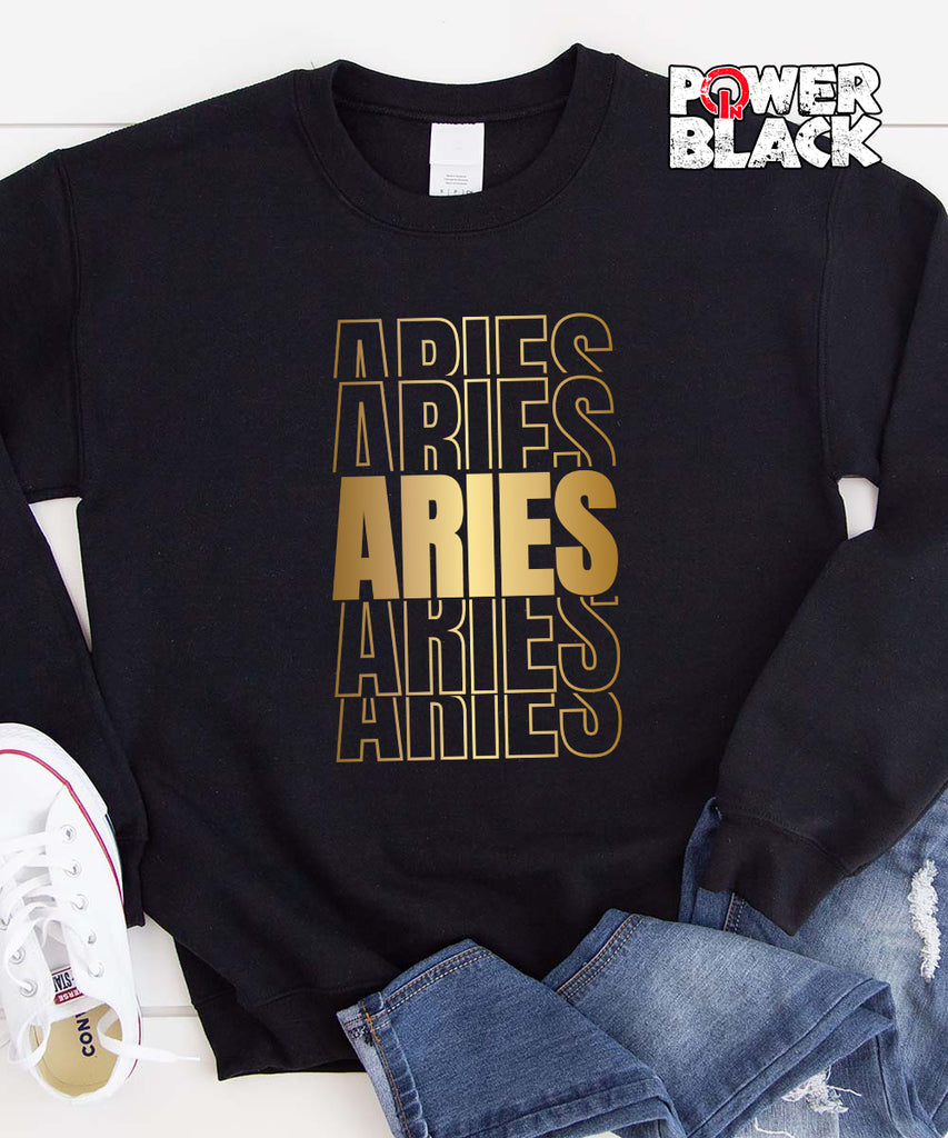 Stacked Aries Zodiac Sweatshirt