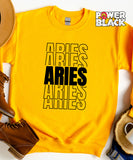 Stacked Aries Zodiac Sweatshirt