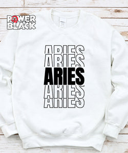 Stacked Aries Zodiac Sweatshirt