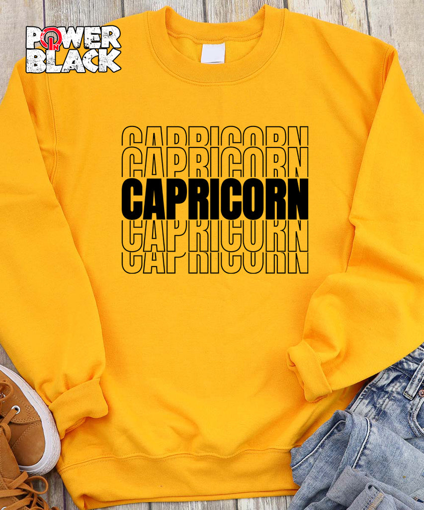 Stacked Capricorn Zodiac Sweatshirt