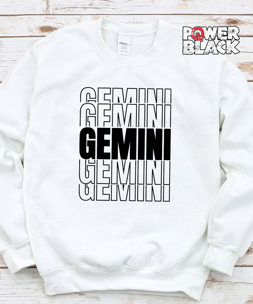 Stacked Gemini Zodiac Sweatshirt