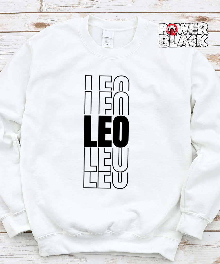 Stacked Leo Zodiac Sweatshirt