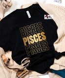 Stacked Pisces Zodiac Shirt