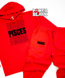 Stacked Pisces Zodiac Hoodie Jogger Set