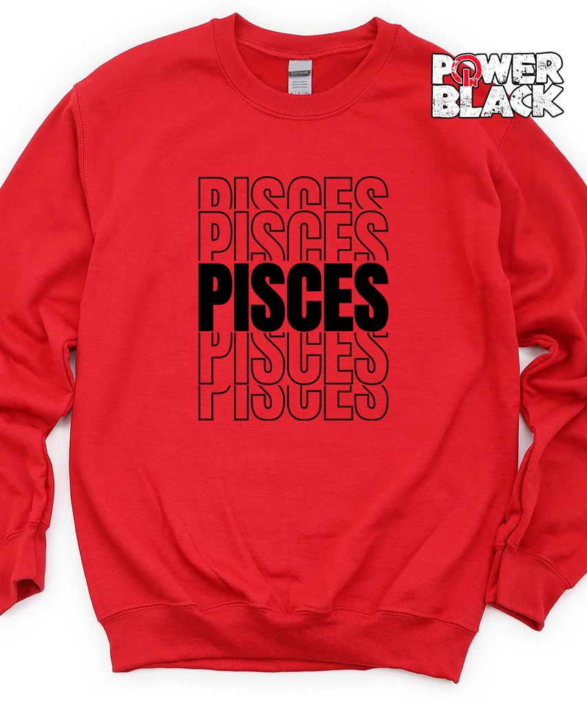 Stacked Pisces Zodiac Sweatshirt