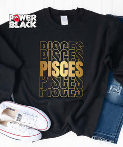 Stacked Pisces Zodiac Sweatshirt