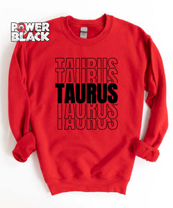 Stacked Taurus Zodiac Sweatshirt