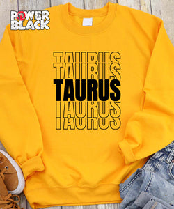 Stacked Taurus Zodiac Sweatshirt