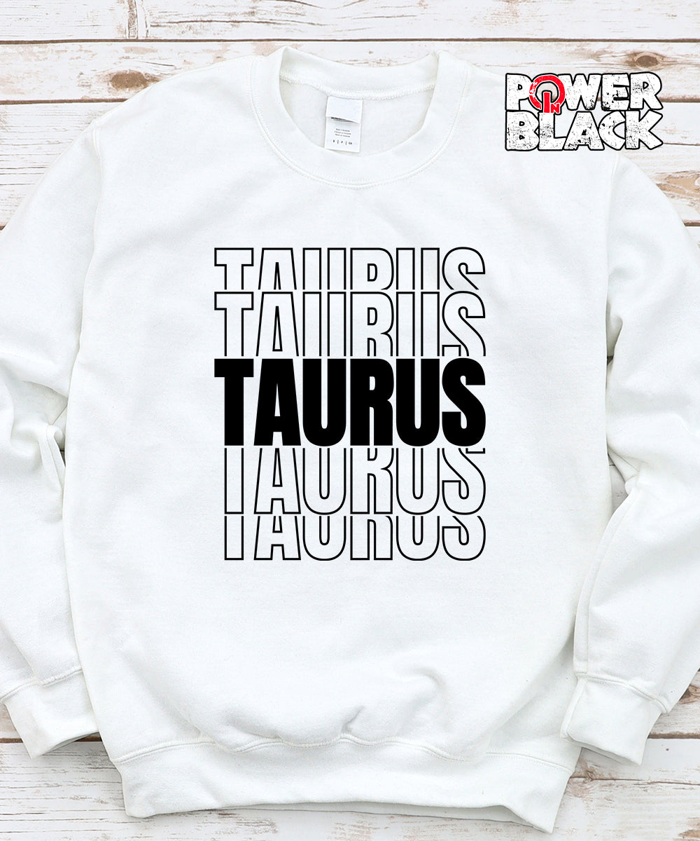 Stacked Taurus Zodiac Sweatshirt
