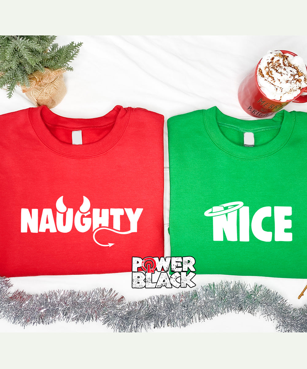 The Naughty One and The Nice One Sweatshirt Set