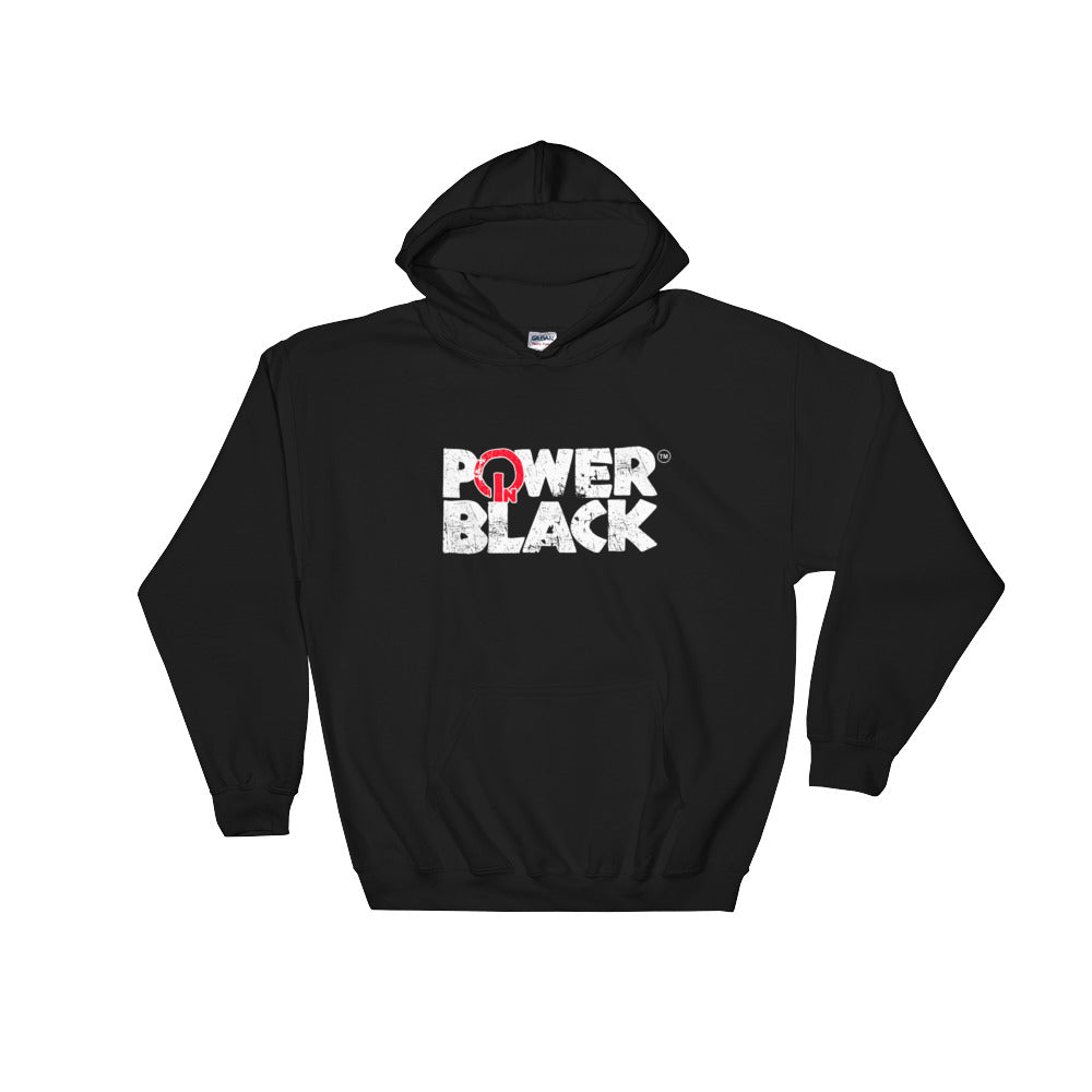 Unisex Hoodie / Black with White / 5XL