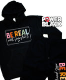 Be Real Not Perfect Hoodie Jogger Set