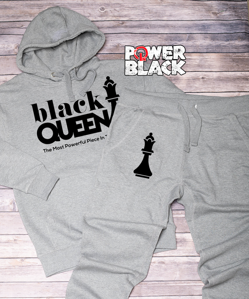 Black Queen Hoodie Jogger Set