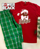 Black Santa Pajama Set
