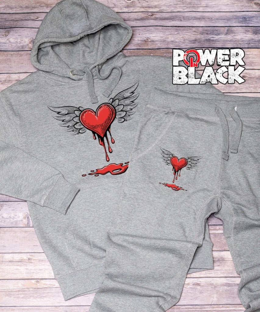 Black heart hoodie clearance