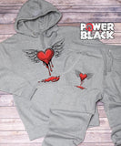Bleeding Heart Hoodie Jogger Set