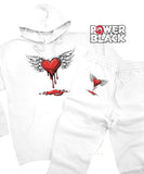 Bleeding Heart Hoodie Jogger Set