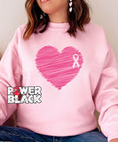 Breast Cancer Heart Ribbon Sweatshirt