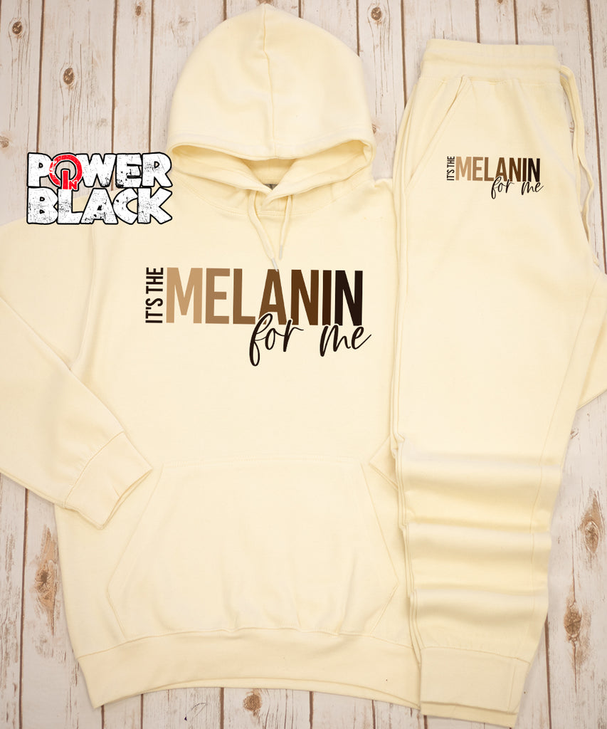 It's The Melanin For Me Hoodie Jogger Set