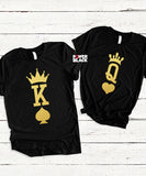King of Spades and Queen of Hearts (Gold Print) Set