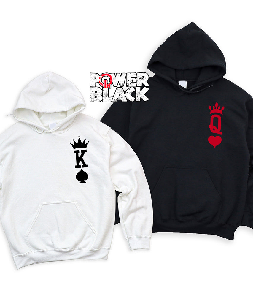 King of Spades and Queen of Hearts (Front and Back Print) Hoodie Set