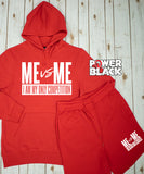 Me Vs Me Hoodie Jogger Shorts Set