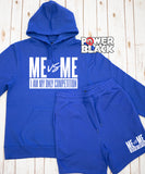 Me Vs Me Hoodie Jogger Shorts Set