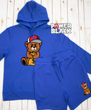 Money Bag Hoodie Jogger Shorts Set