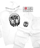 Music Is Life Hoodie Jogger Set