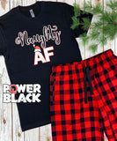 Naughty AF Buffalo Plaid Pajama Set