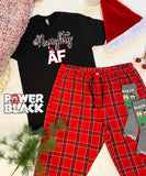 Naughty Af Plaid Pajama Set