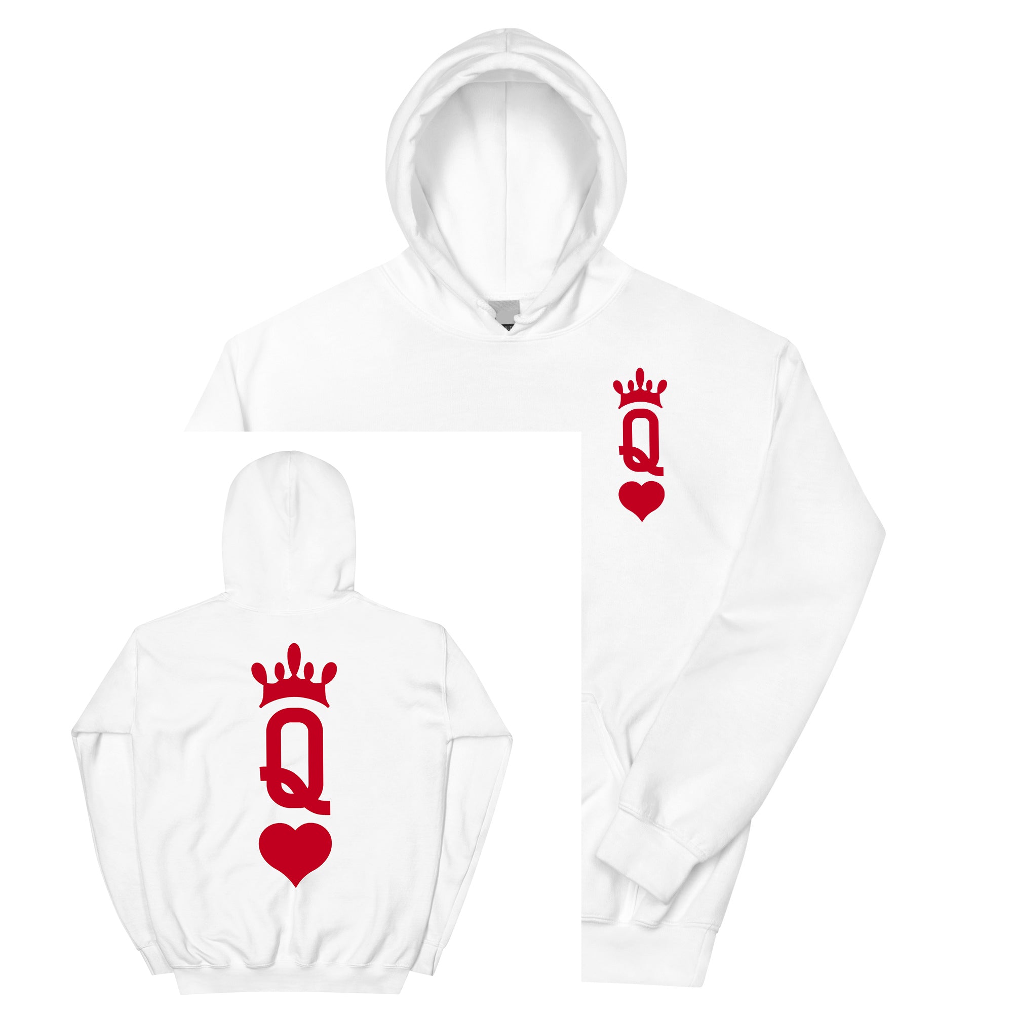 Queen of Hearts Hoodie (Front and Back Print)