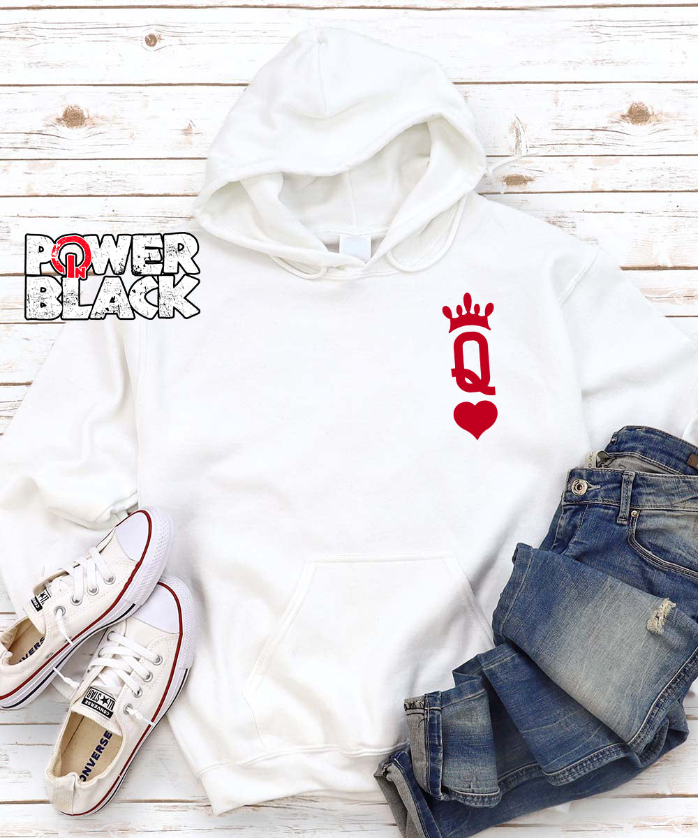 Queen of Hearts Hoodie (Front and Back Print)