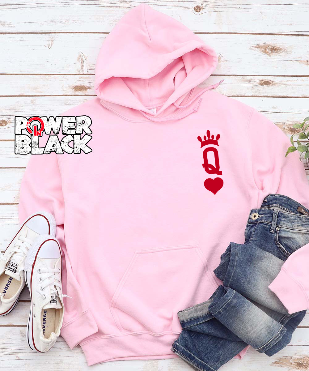 Queen of Hearts Hoodie (Front and Back Print)