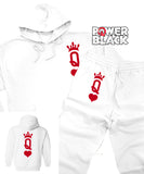 Queen Of Hearts (Front & Back Print) Hoodie Jogger Set