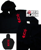 Queen Of Hearts (Front & Back Print) Hoodie Jogger Set