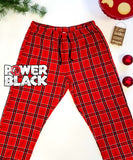 Red, Black & White Plaid Pajama Pants