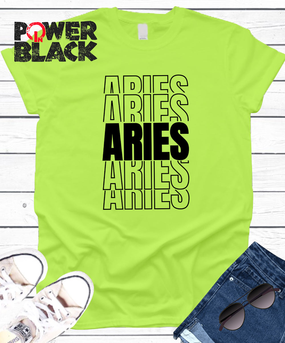 Stacked Aries Zodiac Shirt
