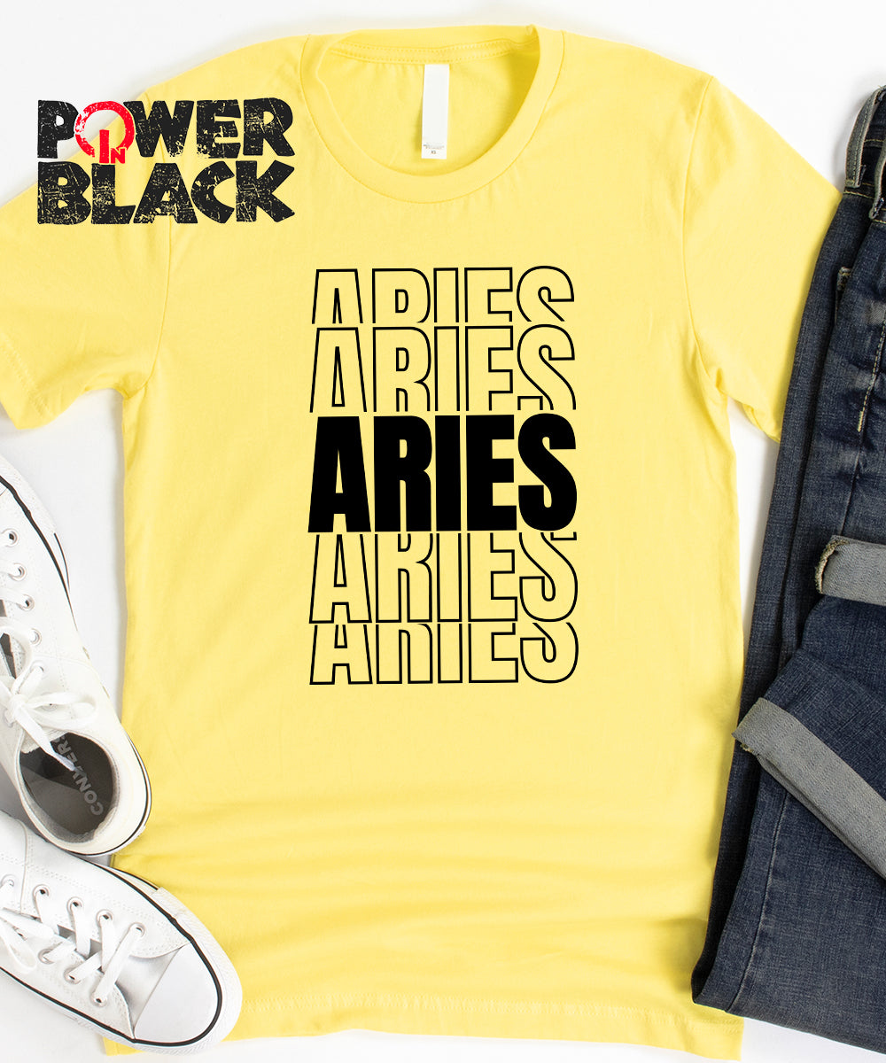 Stacked Aries Zodiac Shirt