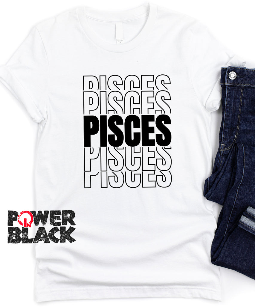 Stacked Pisces Zodiac Shirt