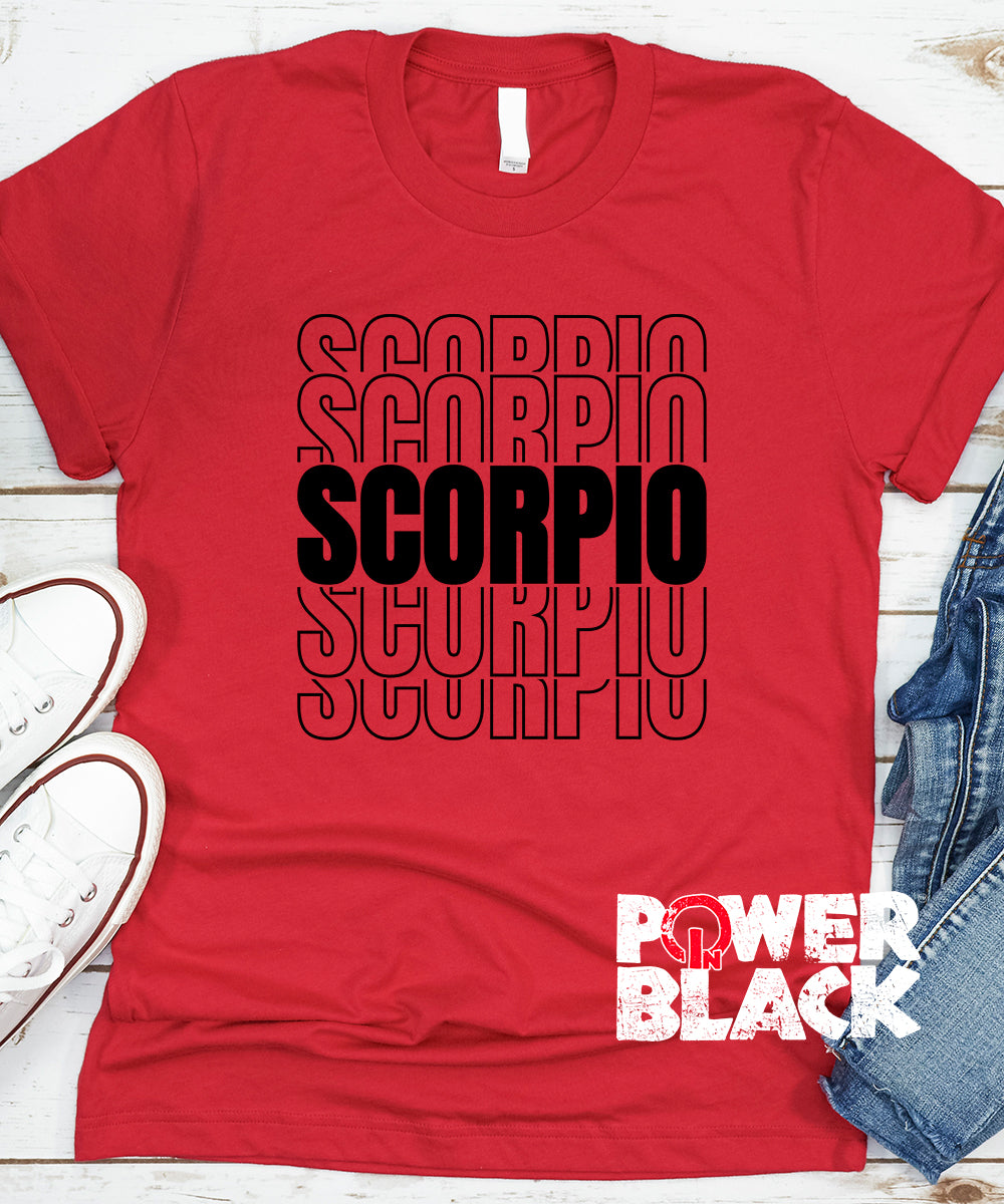 Stacked Scorpio Zodiac Shirt