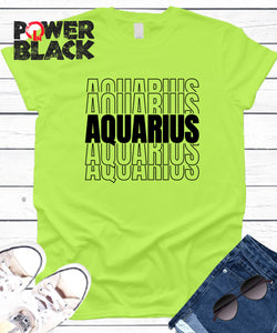 Stacked Aquarius Zodiac Shirt