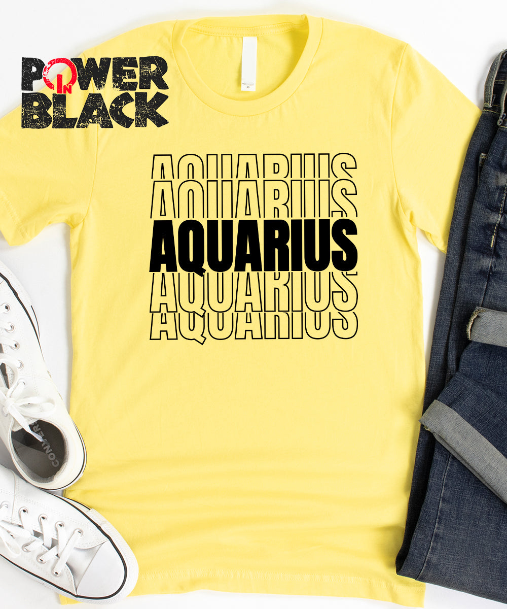 Stacked Aquarius Zodiac Shirt