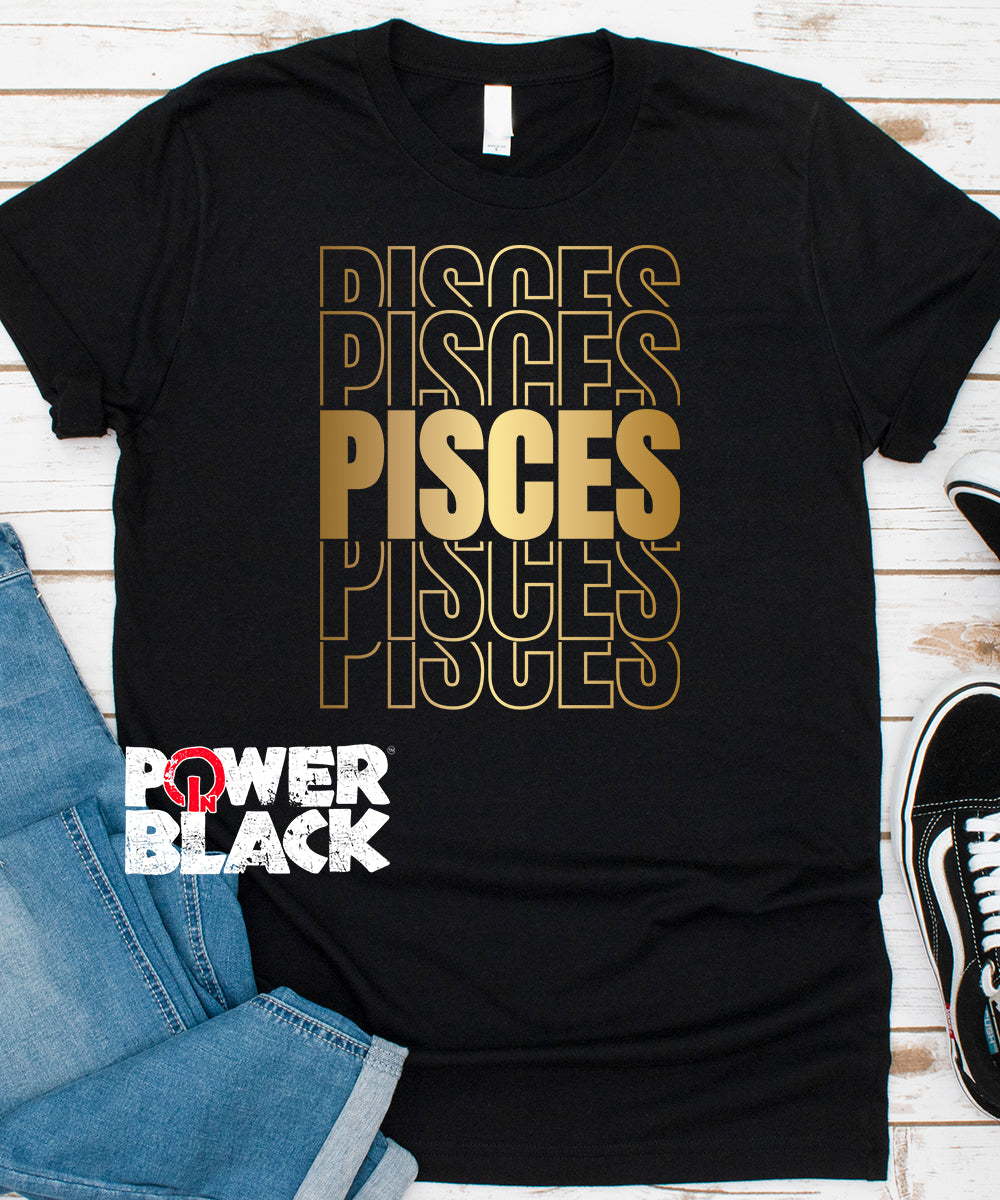 Stacked Pisces Zodiac Shirt