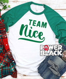 Team Nice Baseball Raglan
