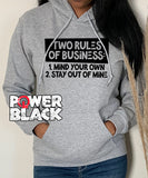 Two Rules Of Business Hoodie